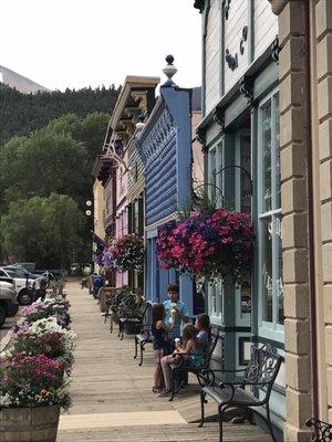 A small part of the boardwalk on Silver Street across from the park in Lake City.