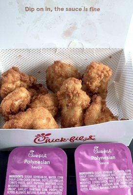 8 ct chick-fil-a nuggets w/ polynesian sauce