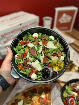 Arugula and bacon salad