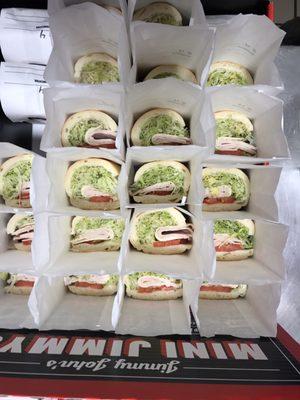 Jimmy Mini's!! Catering option with half sliced sandwiches!