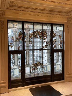 It's worth the trip to the Kansas City museum just to see this huge, gorgeous leaded glass window as you walk up the grand staircase!