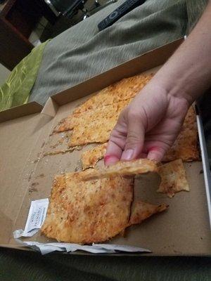 We paid $19 for an xlarge with extra cheese. The crust was so thin it was like eating a cracker, and the 20 oz soda was 3.50!