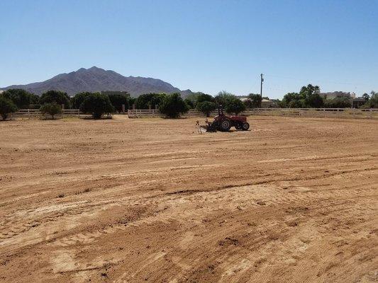 This is a half an acre flooding irrigation laser leveling