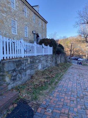 Walk up the path and head to the stairs.