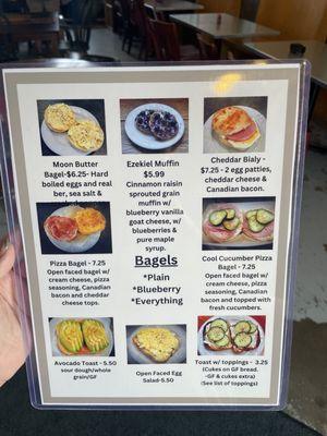 bagel menu