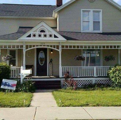 Exterior porch painted