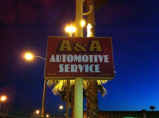 A & A Auto sign