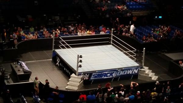 Close up of the ring from Upper Deck Section 205 at WWE SmackDown.