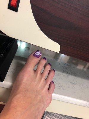 My purple pedi! Always!!