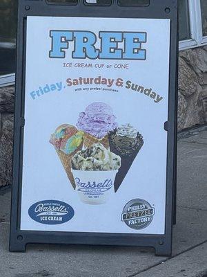 Free Ice Cream Days