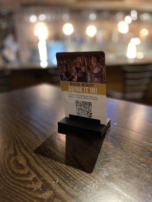 Contactless menu