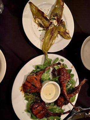 Buffalo Style Grilled Lamb Chops and New Mexico Green Chiles