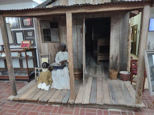 Slave cabin.  You can walk inside and see the living conditions.