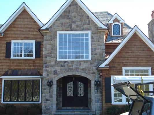 Cultured stone facing was done in Greenwich CT