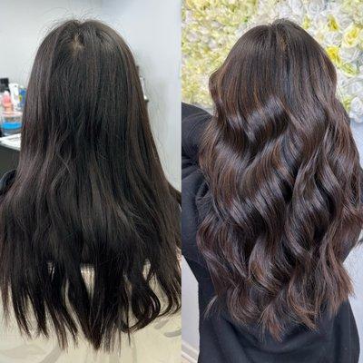 Before & After 
Low maintenance balayage