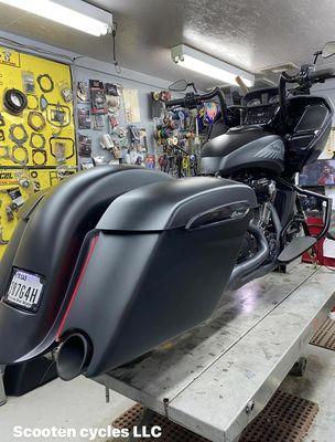 New Indian challenger custom rear fender and bags