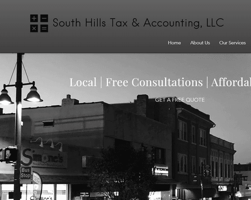 Visit us online as southhillstax.com