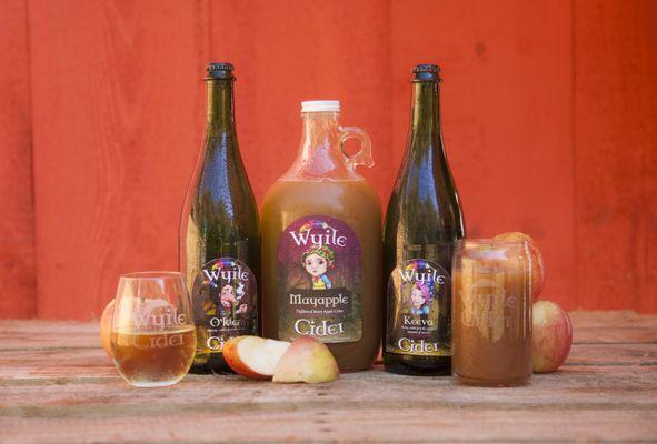 Craft apple ciders in Dry, Sweet and non-alcoholic Sweet varieties.