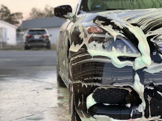 @project_37sg washing his G37 coupe