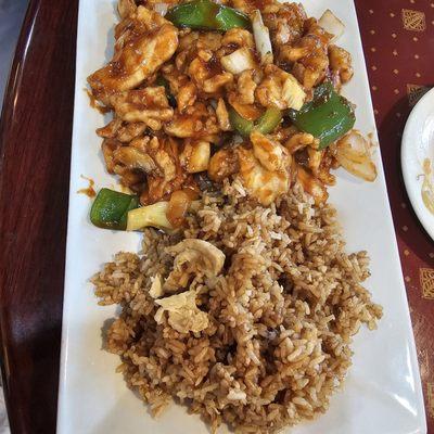 Szechuan Chicken and fried rice