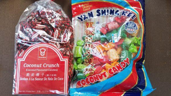 Garden from China and Yan Shing Kee from Hong Kong coconut candy