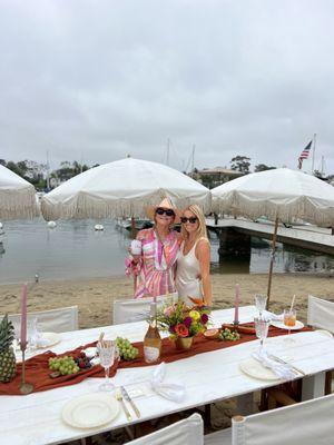 Bride and MIL and Table