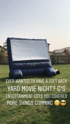 20FT by 20FT movie screen with audio