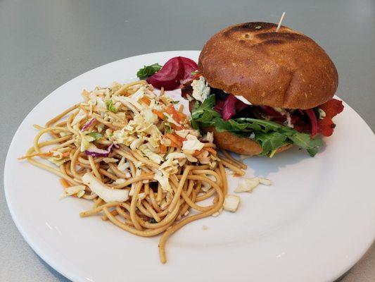 Vegan Chef Burger Battle 2018: Crocker Vegan Burger with Asian Noodle Slaw $14.99