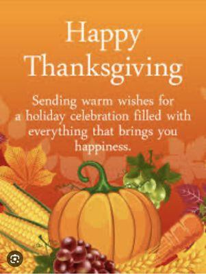 Happy Thanksgiving to all Clients...