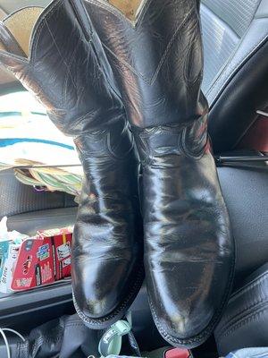 Shine on Justin Boots