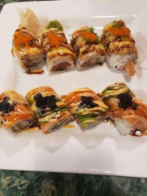 Zen roll and Manhattan roll.  Both are delicious.