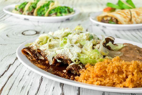 Mole Enchiladas