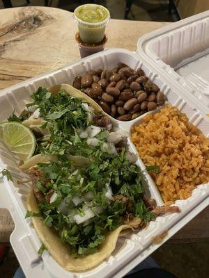 Carnitas tacos combo 4/5