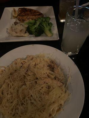 Grilled salmon Pasta Chicken Alfredo