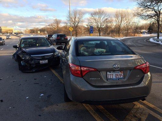 The car that tried pulling a U Turn