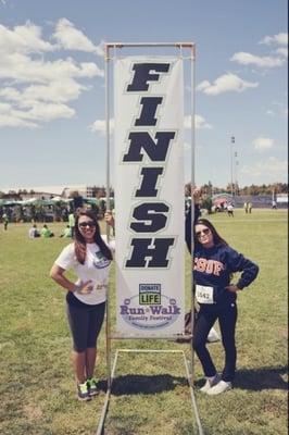 My best friend and I finished the race!