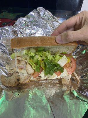 Hot turkey sub on gluten free - 6". Was good!