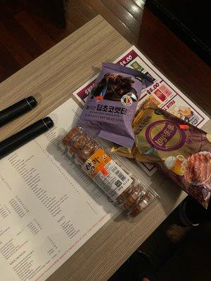 Snacks from H-Mart