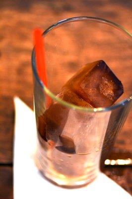 We make our iced coffee + cold brew using frozen coffee cubes so that your drink doesn't water down as it melts!