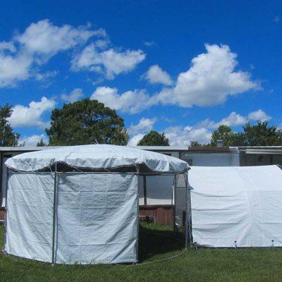 tropical igloo - heavy duty white poly tarps