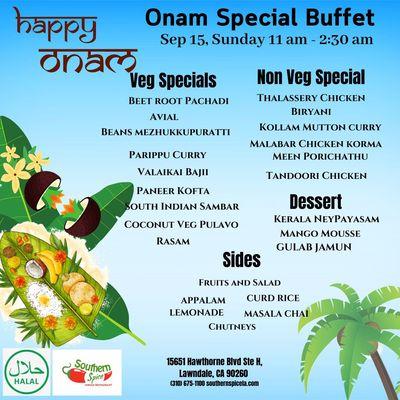 Special Onam Lunch Buffet