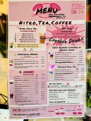 The menu