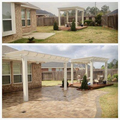 Paver patios and pergolas