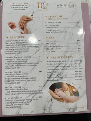 Very affordable and aesthetically pleasing menu