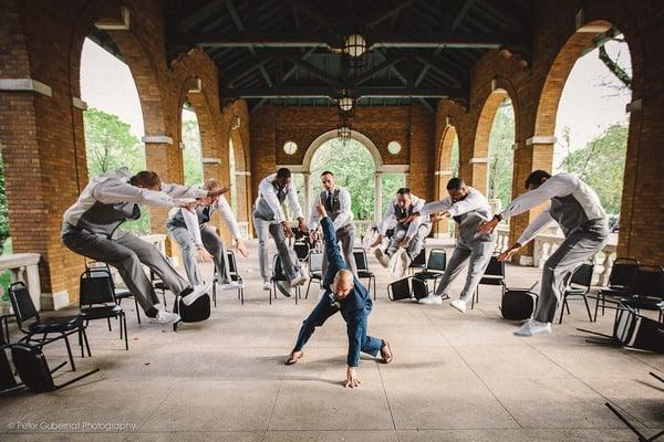 Groomsmen on the Pavilion