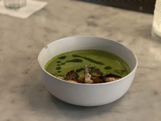 Green gazpacho. So many delicious flavors