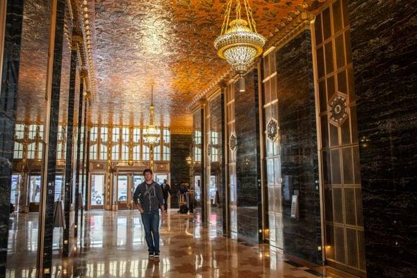 The lobby of 140 New Montgomery - the home of Yelp HQ!