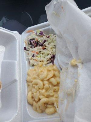 Mayo cokeslaw and macaroni and cheese :-)