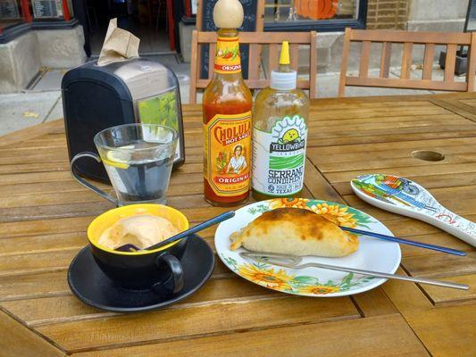 Pumpkin Gelato and beef empanada