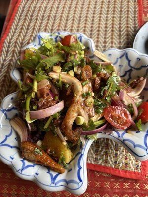 Crispy duck salad is amazing